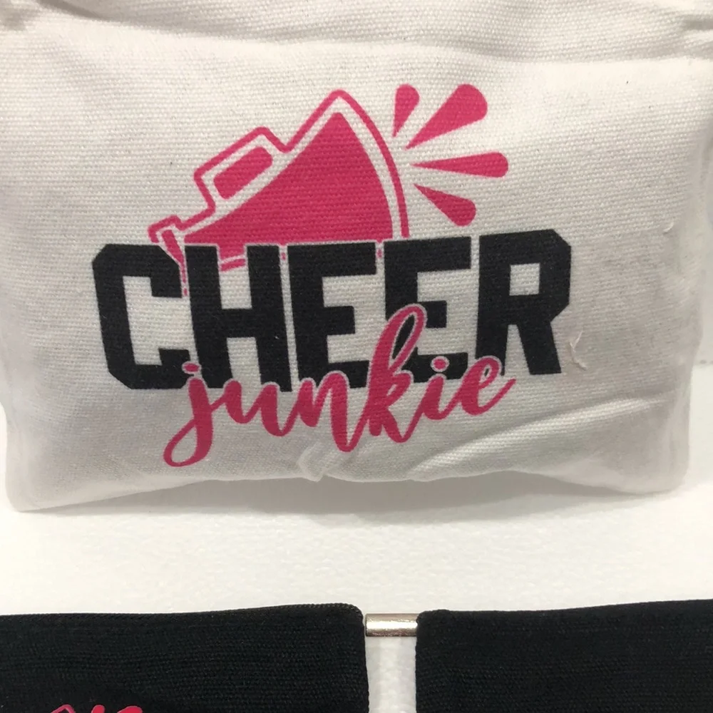 Cheer Junkie Pouch and Cheer Squad Bags bundle of 3